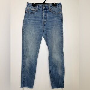Levi's SIZE 26 Levi's White Oak Cone Denim Wedgie Icon Ankle Jeans (Button Fly)